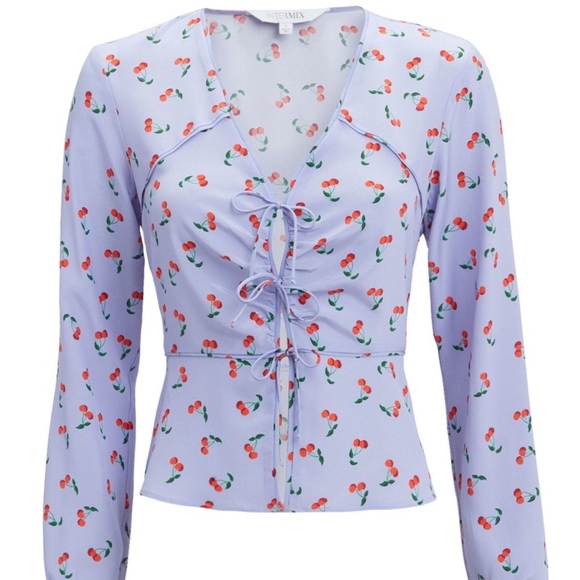 Intermix Kristen Printed Top (New With Tag), 4 - Picture 1 of 5